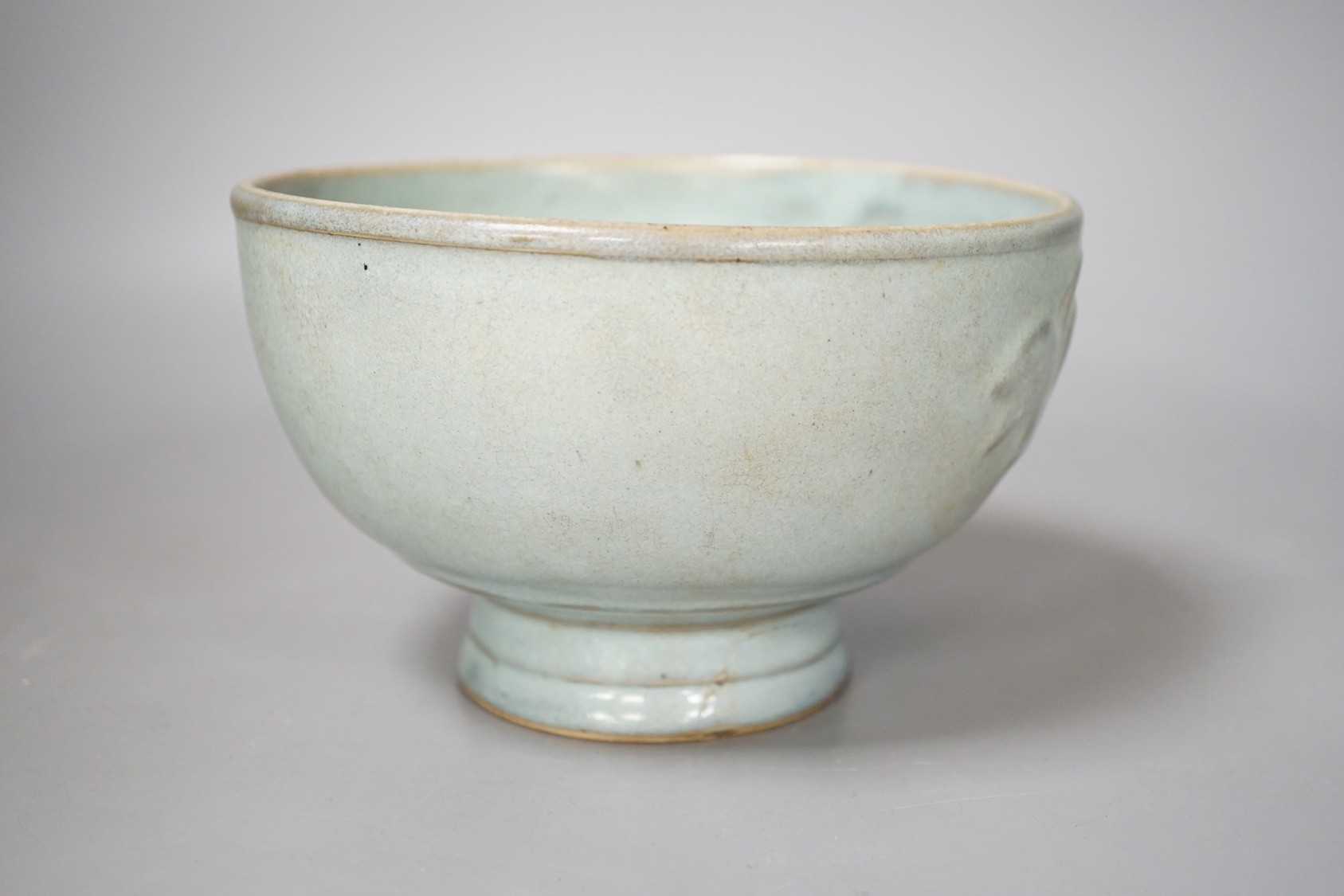 A Chinese blue Jun type bowl - 10cm tall